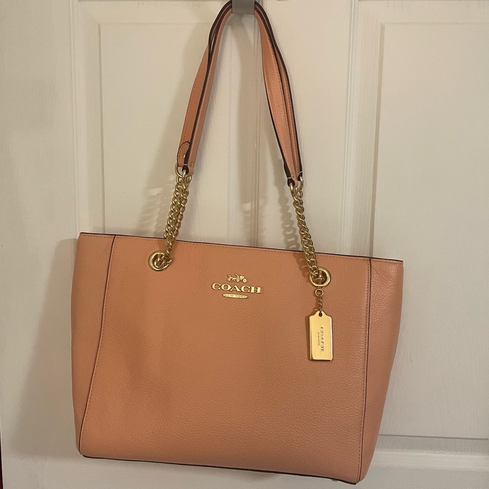 Coral Pink Coach Bag